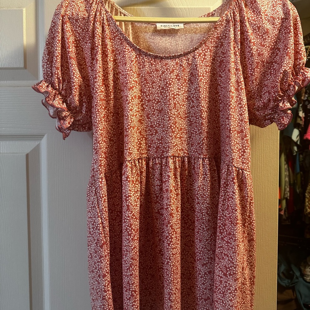 First Love Pink Floral Blouse